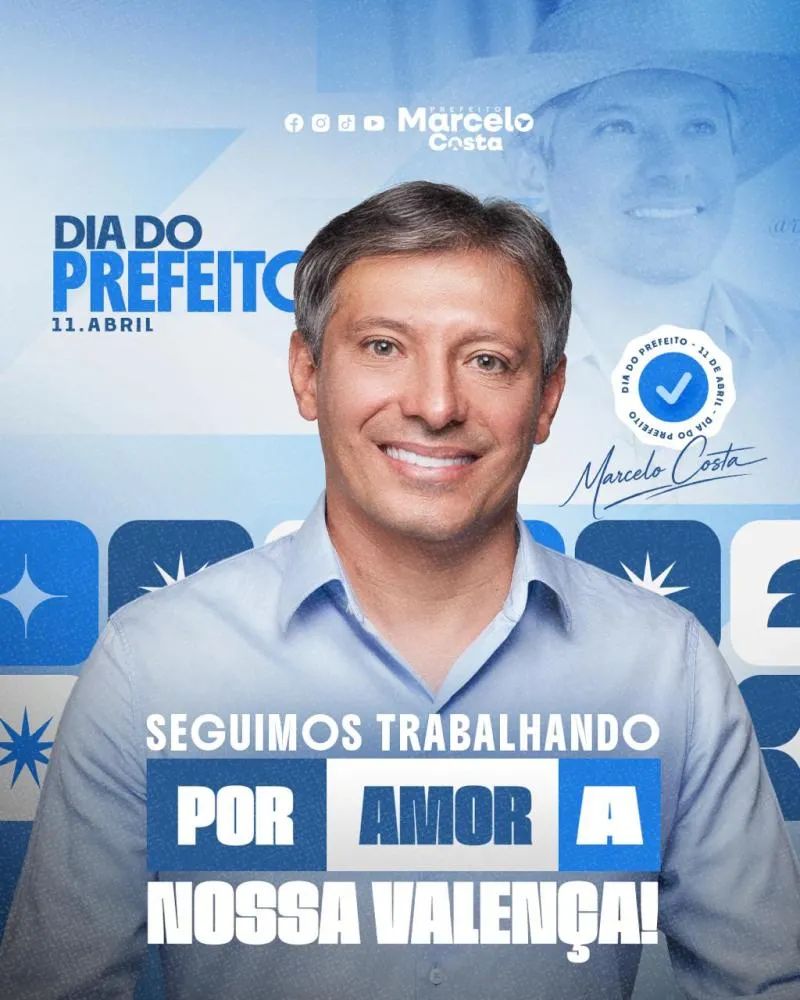 No Dia do Prefeito, Marcelo Costa reafirma compromisso com o desenvolvimento e agradece confiança da população de Valença