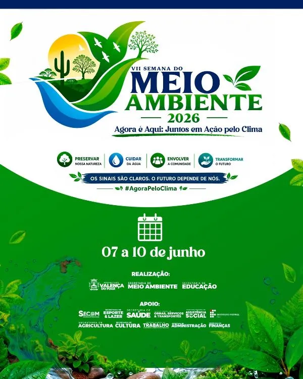 Valença do Piauí mobiliza comunidade para a VII Semana do Meio Ambiente com foco em ação climática
