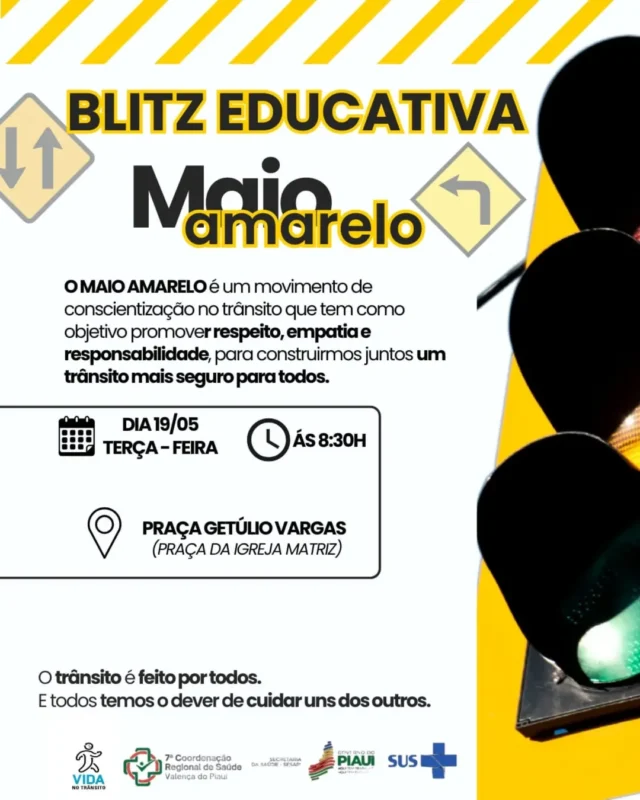 Valença do Piauí recebe ação integrada de saúde e conscientização no trânsito nesta terça (19)