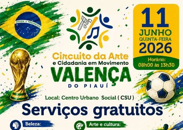 Valença do Piauí recebe nesta quinta (11) o “Circuito da Arte e Cidadania em Movimento”