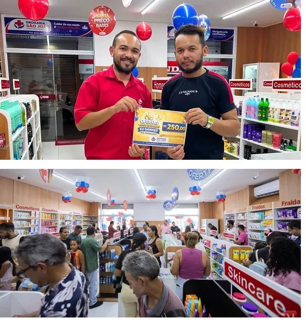 Drogaria São João celebra 6 anos com sorteios semanais de PIX e superprêmio em agosto